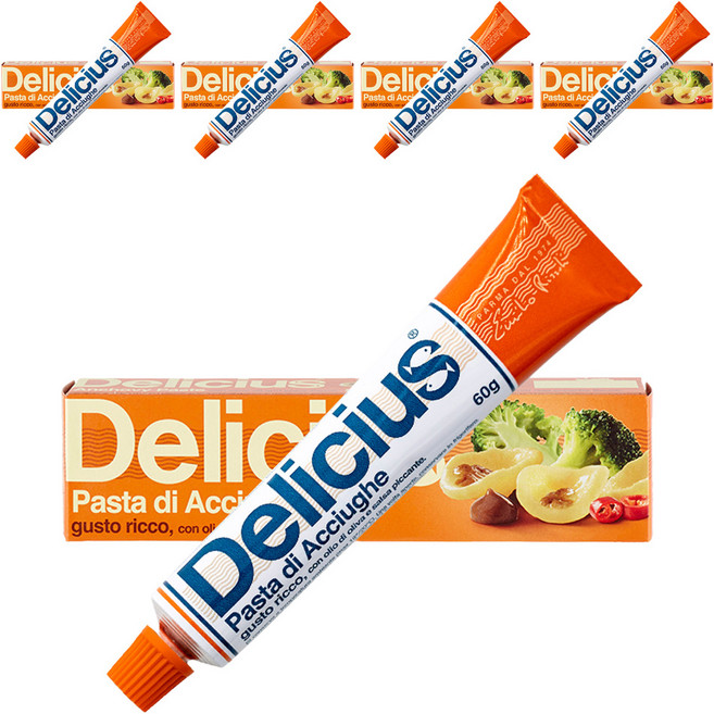 델리시우스 앤쵸비 페이스트 칠리, 60g, 5개