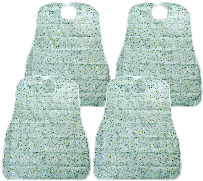 편리안 방수 앞치마 턱받이 민트플라워, 4개