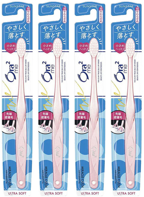Ora2 愛樂齒 微觸感牙刷 超軟毛 小刷頭設計, 1入, 4支