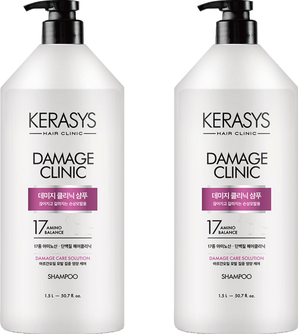 케라시스 데미지 클리닉 단백질 샴푸, 1.5L, 2개
