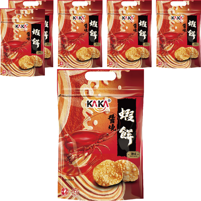 KAKA 卡卡 醬燒蝦餅 辣味, 80g, 6包