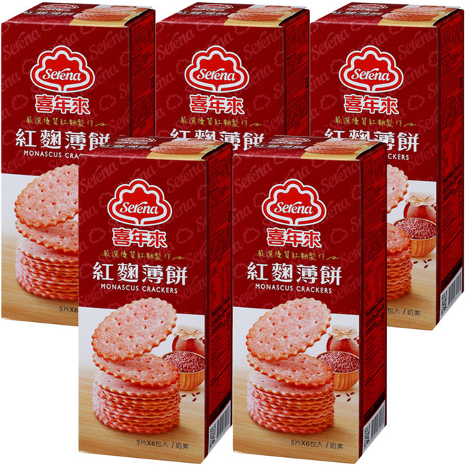 喜年來 紅麴薄餅, 120g, 5盒