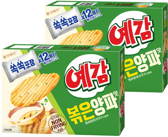 ORION 好麗友 預感香烤洋芋片 非油炸 洋蔥口味, 204g, 2盒