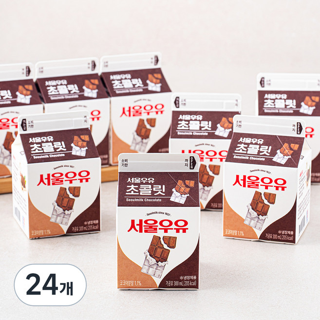 서울우유 초콜릿, 300ml, 24개