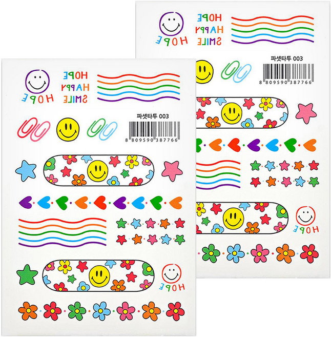 Passet 紋身貼紙, 刻面刺青003, 2組