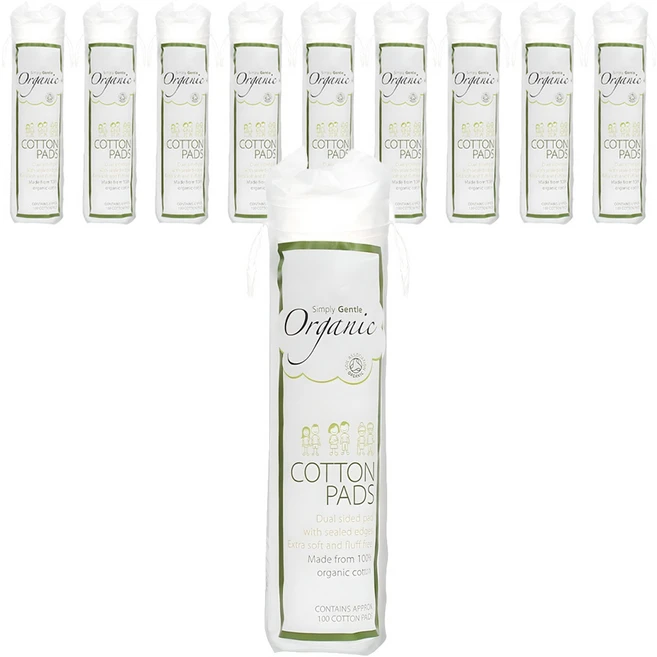 심플리잰틀 화장솜, 100매입, 10개 - 쿠팡