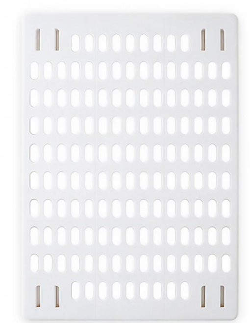 免打孔家用洞洞板置物架8件套 洞洞板(42 x 30cm) + 置物盤(20 x 10 x 3cm) + 收納盒(10 x 8 x 8cm) + 掛勾(2.6cm) x 5, 白色, 1組