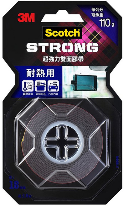 3M 超強力VHB耐熱雙面膠帶, V1806N, 1個