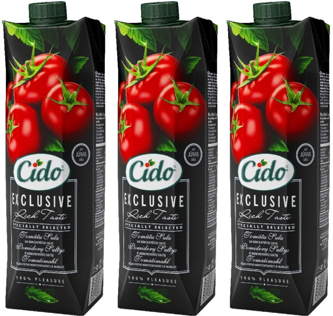 시도 씨솔트 토마토주스, 3개, 1L