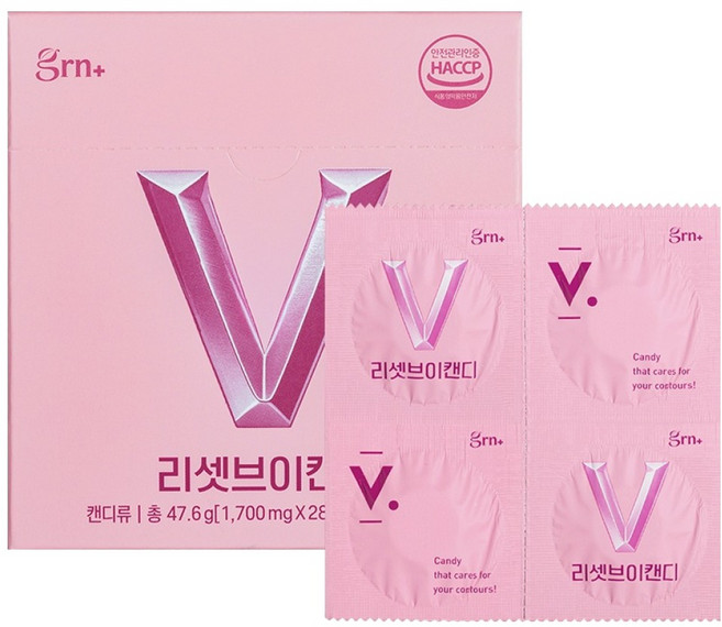 grn Reset仙人掌果萃取V糖 酸櫻桃口味 47.6g, 28錠, 1盒