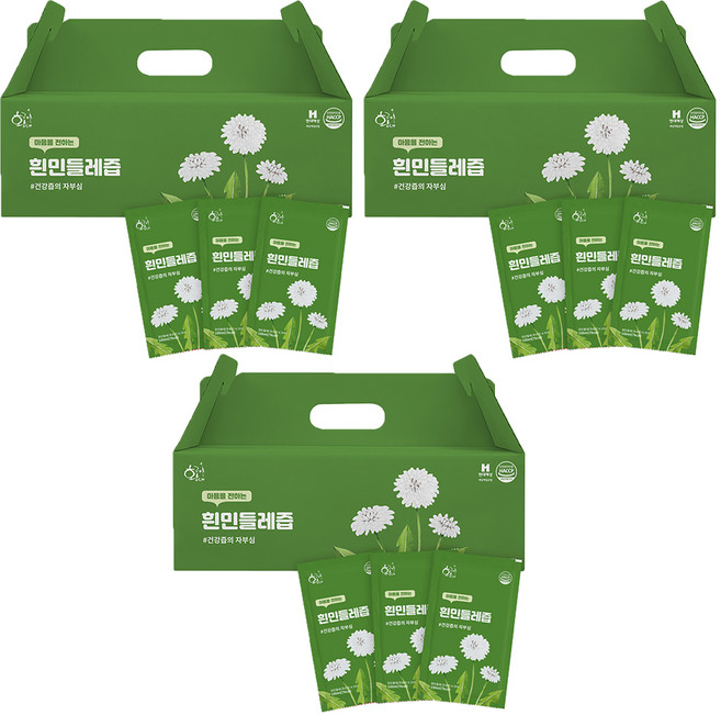 황금이네 흰민들레즙 진액 엑기스 100ml 30포, 3L, 3개