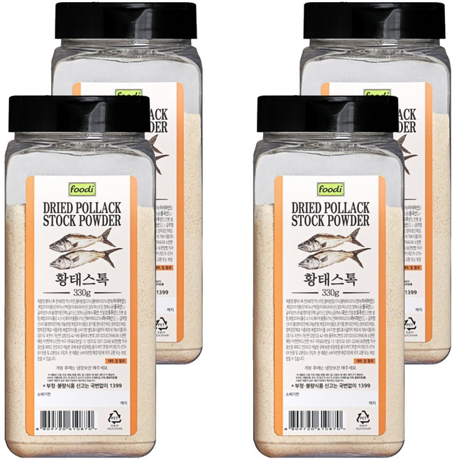 푸디 황태 스톡, 4개, 330g