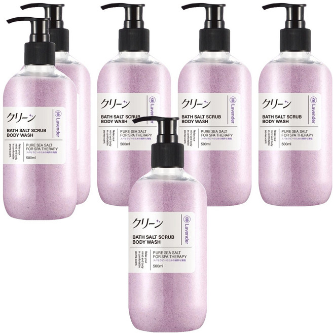 Kurin 海鹽去角質保濕補水長效香氛沐浴露 療癒薰衣草, 6個, 500ml
