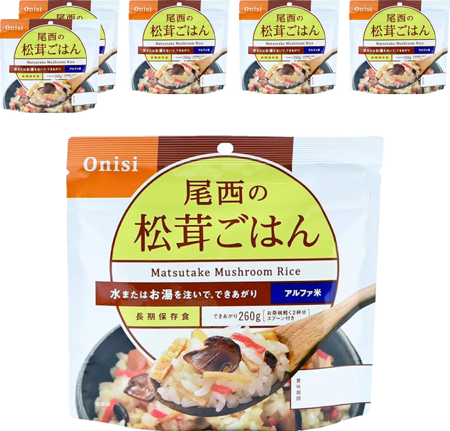 Onisi 尾西 沖泡即食飯 松茸風味, 100g, 6包