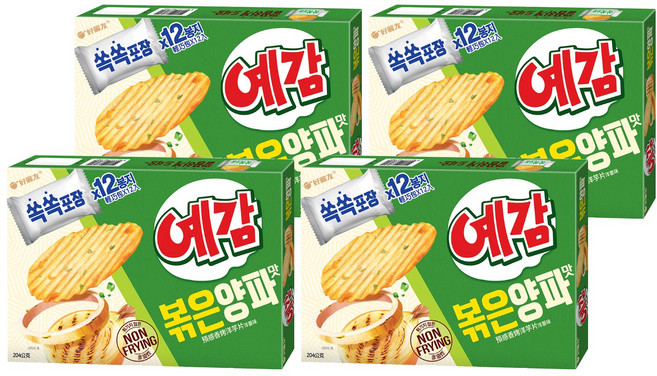 ORION 好麗友 預感香烤洋芋片 非油炸 洋蔥口味, 204g, 4盒