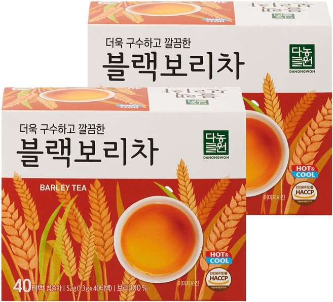 다농원 블랙보리차, 1.3g, 40개입, 2개