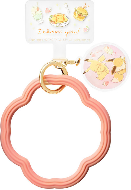 SUNCREST Pokemon 手機掛繩, 皮卡丘 + 伊布 粉色, 1個