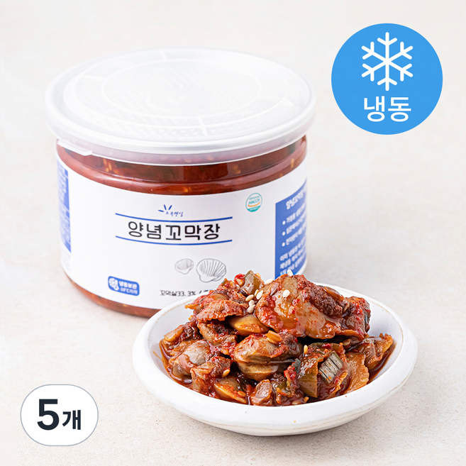 초록햇살 양념꼬막장 (냉동), 5개, 250g