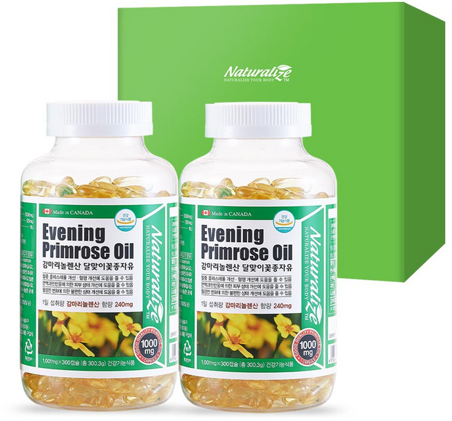 네추럴라이즈 감마리놀렌산 달맞이꽃종자유, 300정, 2개