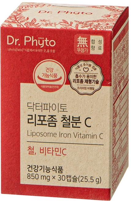 닥터파이토 리포좀 철분C, 30정, 1개