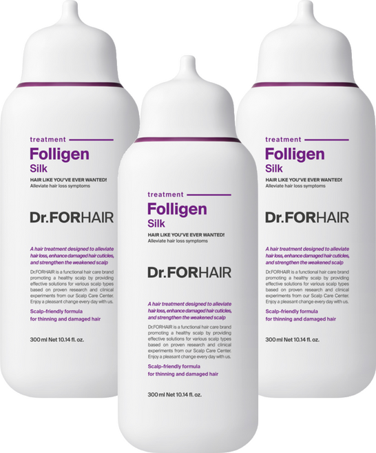 Dr.FORHAIR Folligen 絲蛋白受損髮質護髮素, 300ml, 3個