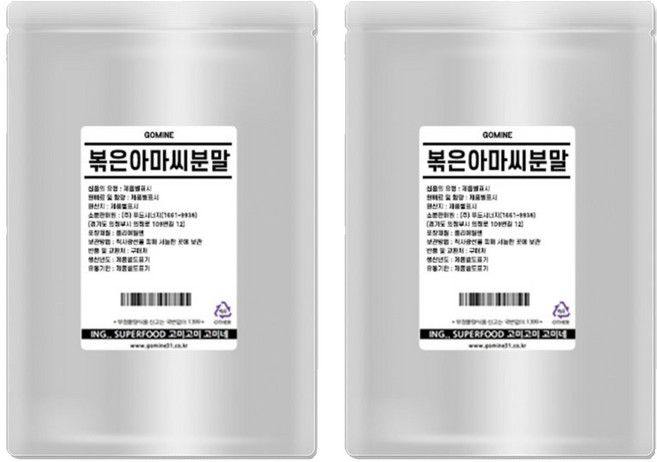 고미네 볶은 아마씨분말, 1kg, 2개
