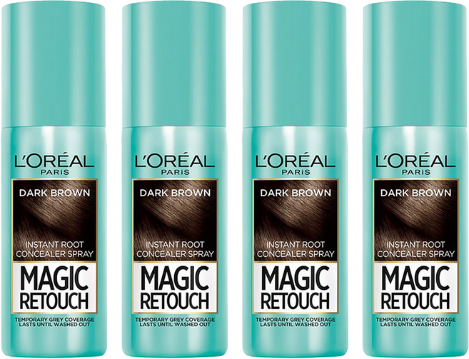 로레알파리 매직 리터치 헤어스프레이 75ml, 다크브라운, 4개