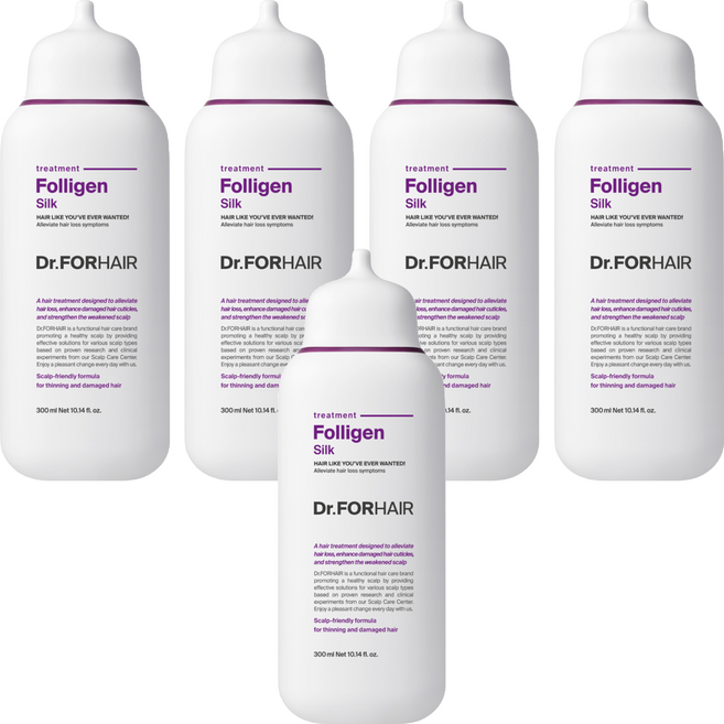 Dr.FORHAIR Folligen 絲蛋白受損髮質護髮素, 300ml, 5個