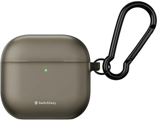 SwitchEasy 魚骨牌 Glaze 霧透耳機保護殼, 1個, AirPods 4, 霧透黑