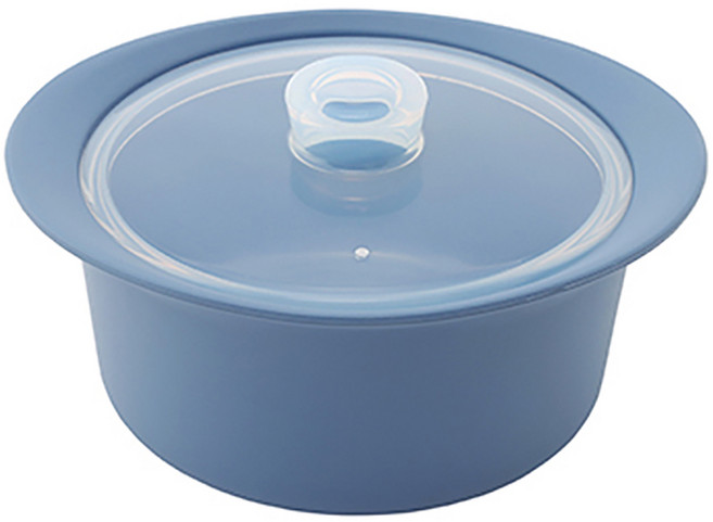 홈하우스 실리콘 전자레인지 찜기 800ml, 다크블루, 1개