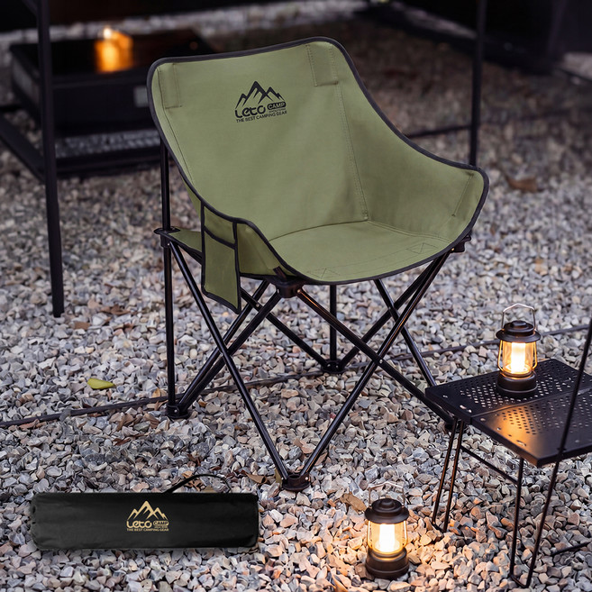 레토 접이식 컴포트 와이드 캠핑의자, 카키, 1개