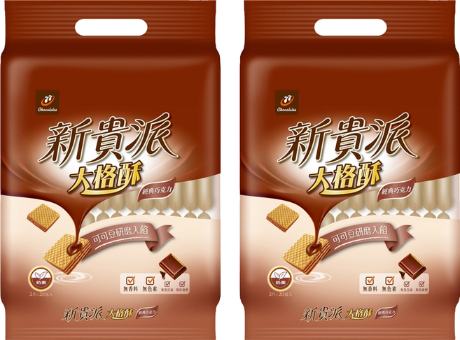 77 新貴派 大格酥 經典巧克力, 324g, 2袋