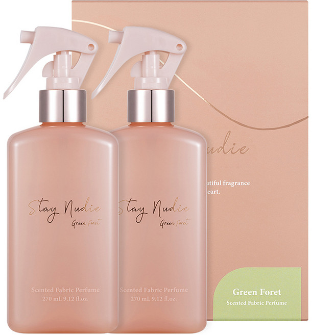 바디홀릭 스테이누디 센티드 대용량 섬유향수, Green Fore, 270ml, 2개