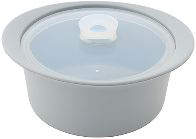 홈하우스 실리콘 전자레인지 찜기 1200ml, 그레이, 1개