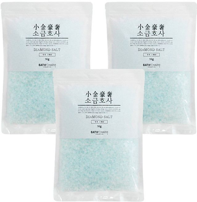 바스참 소금호사 다이아몬드 솔트 민트, 1kg, 3개
