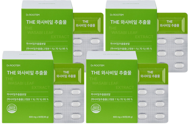 닥터루템 정품 THE 와사비잎 추출물, 4개, 60정