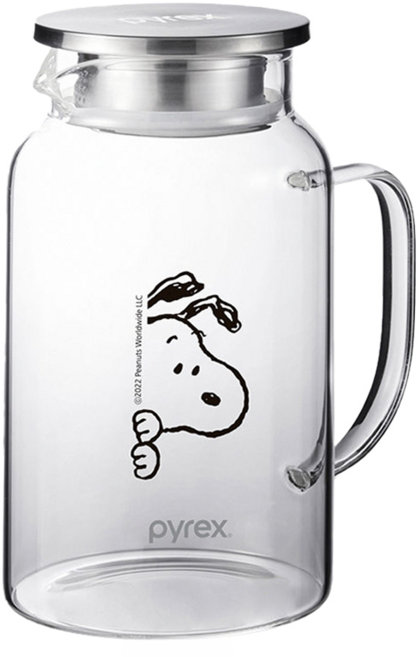 Corelle Brands 康寧餐具 耐熱壺, 偷看款 玻璃色, 1個, 1450ml