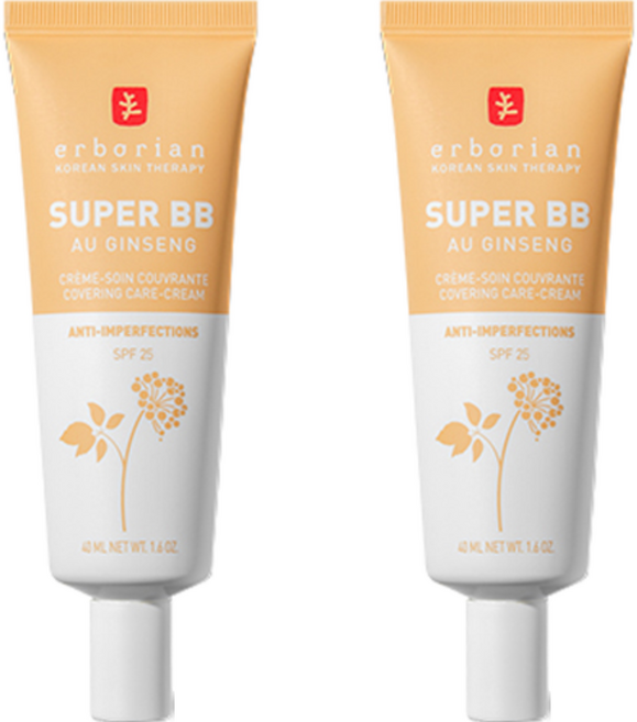 에르보리앙 슈퍼 BB크림 SPF25, 누드, 40ml, 2개