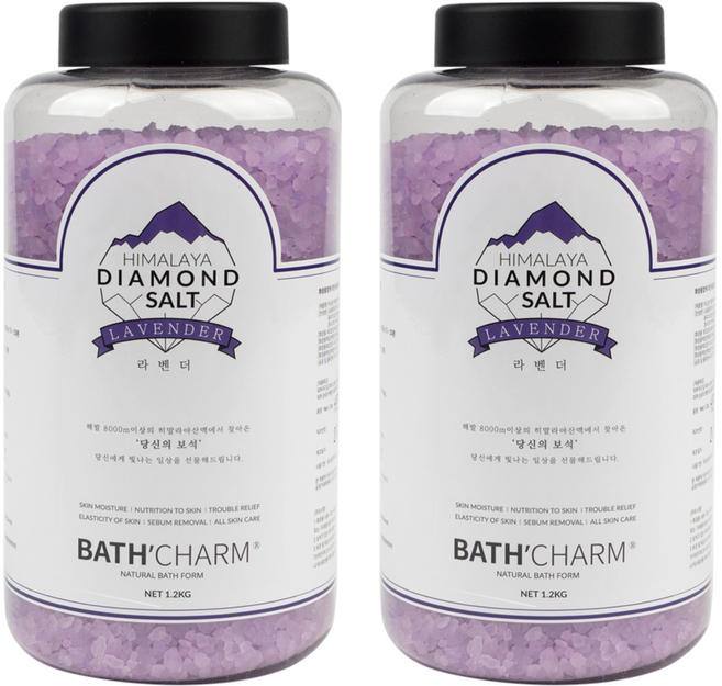바스참 히말라야 다이아몬드솔트 입욕제 라벤더, 1.2kg, 2개