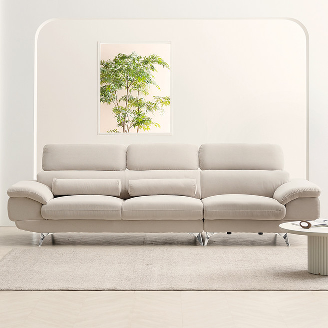 웰퍼니쳐 몬스터 프리미엄 타이보 아쿠아텍스 소파 4인용 방문설치, 오트밀베이지