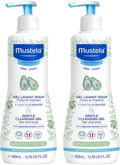 무스텔라 유아용 젠틀 클렌징 젤, 500ml, 2개
