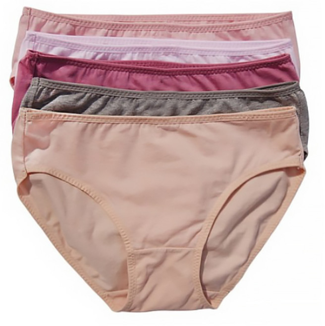 Muttimama 女款棉質彈力內褲 5件組, Grey+Light Pink+Indigo Pink+Skin+Purple