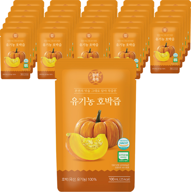 몸애쏙쏙 유기농 호박즙, 1L, 3개