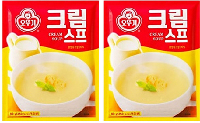 오뚜기 크림 스프, 80g, 2개