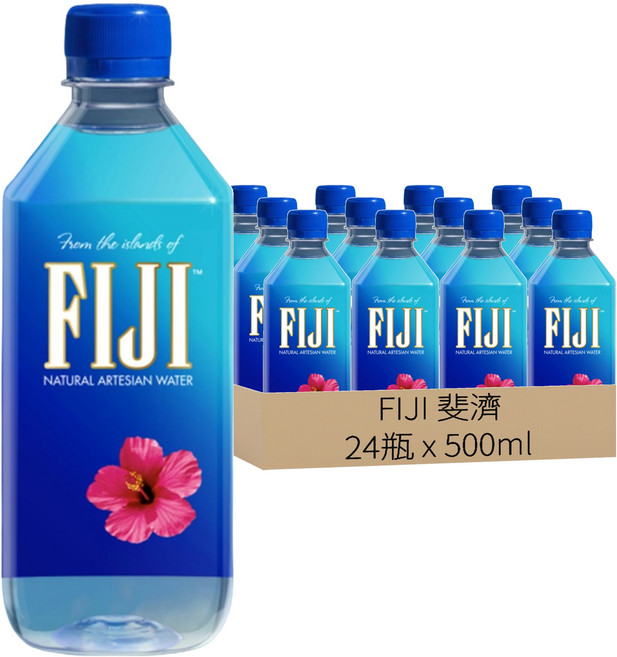 FIJI 斐濟 天然深層礦泉水, 500ml, 24瓶