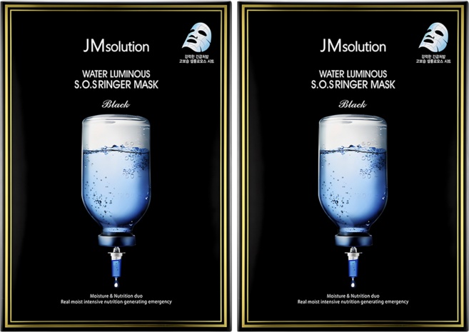 제이엠솔루션 물광 에스오에스 링거 마스크 블랙, 10개입, 2개