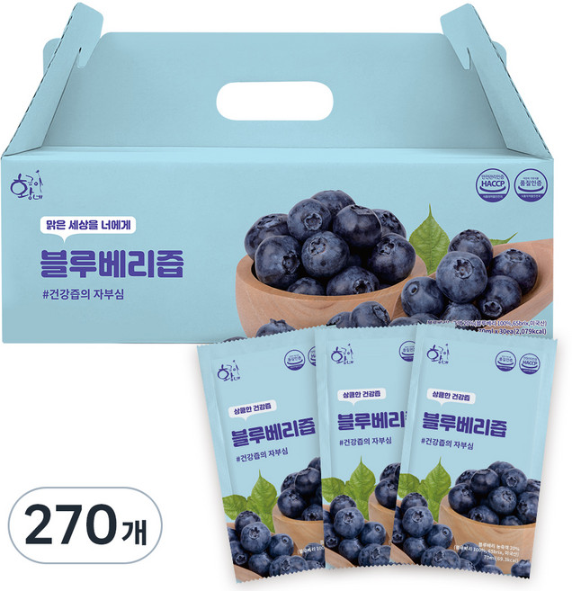황금이네 블루베리즙, 70ml, 270개
