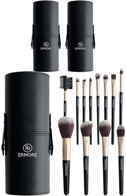 에르모어 메이크업 브러쉬 12종 세트, 혼합색상, 3개