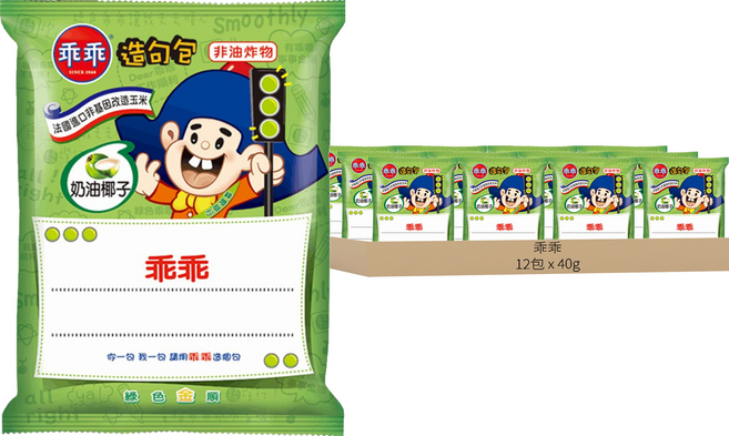 乖乖 玉米脆條 奶油椰子, 40g, 12包