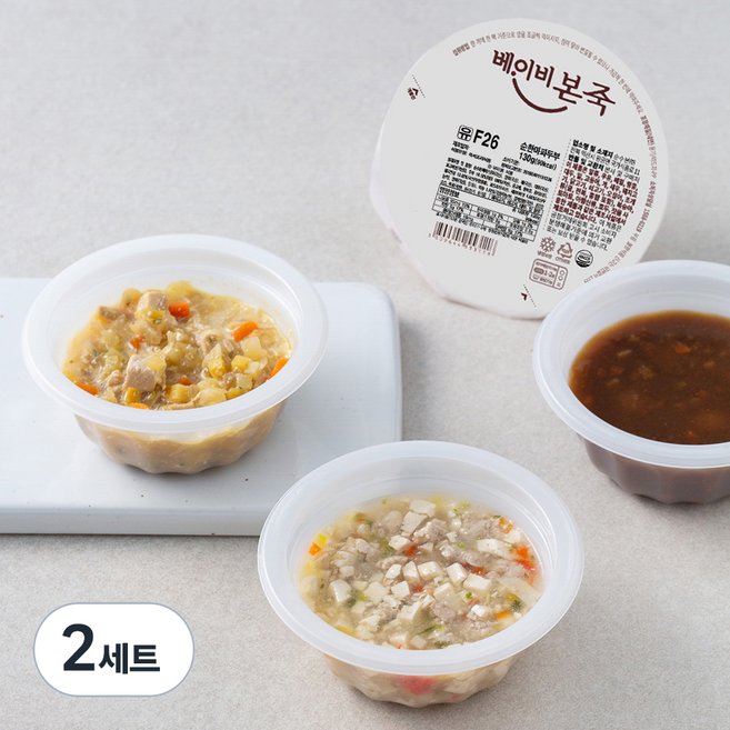 베이비본죽 냉장 유아식 D세트(13개월 이후), 540g, 2세트